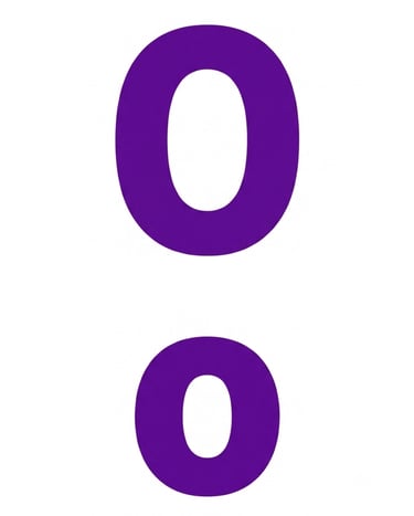 Uppercase and lowercase purple letter O printed on a plain white background for educational use.