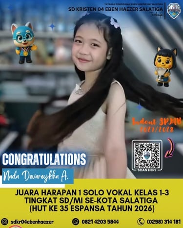 SD Kristen 04 Juara Harapan 1 Solo Vokal