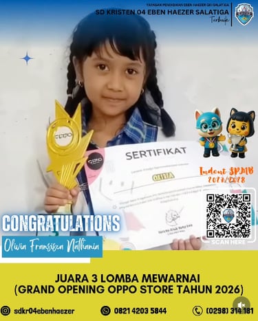 SD Kristen 04 Salatiga Juara 3 Lomba Mewarnai