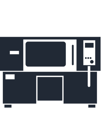 An icon with transparent background representing right machines