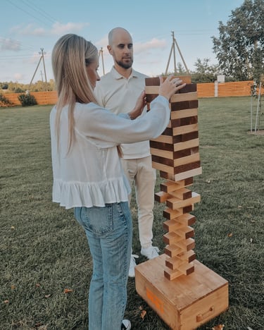 XXL Jenga žaidimas nuomai Klaipėdoje