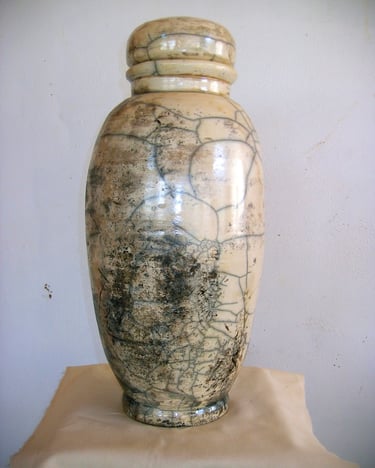 Artiste Jaï - Vase Raku - Pièce unique 