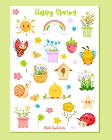 Stickers mignons scrapbooking, planner