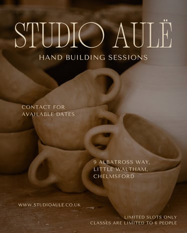 Handbuilding Sessions, workshops in Chelmsford
