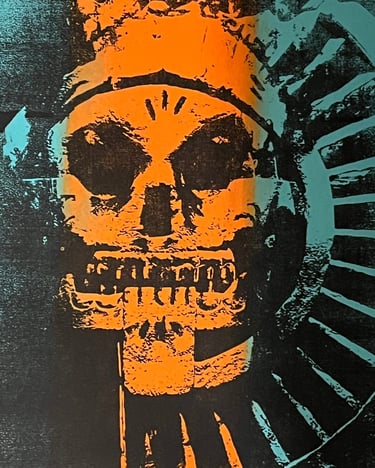 Screen print - Day of the Dead selfie