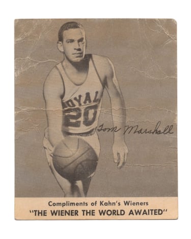 1957-58 Kahn's Wieners Basketball Card Tom Marshall