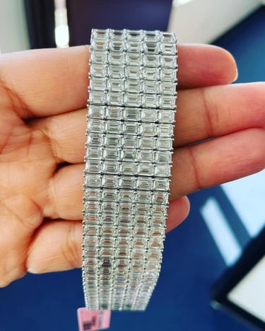 5 Line Emerald Bracelet