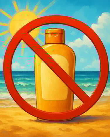 bloqueador solar prohibido