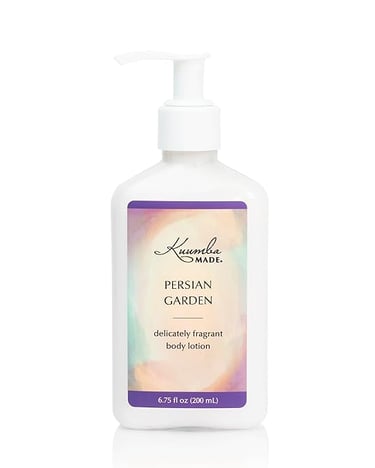 a bottle of persian garden body lotion