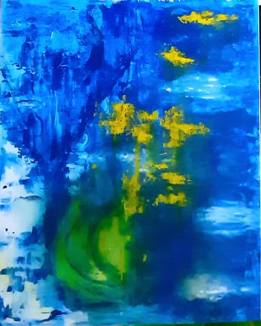 Œuvre abstraite originale – Artiste peintre française – Jacqueline Poitevin – Achat peinture