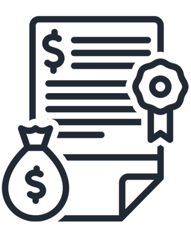 An icon with transparent background representing the idea government grants