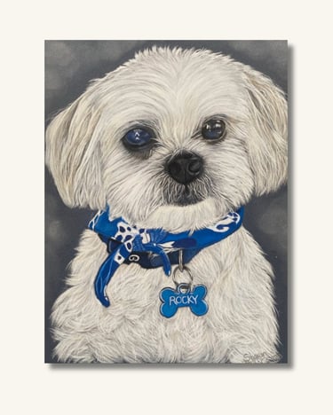 Pastel Dog Portrait