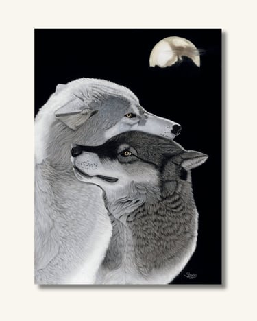 Wolf Pair Original Painting
