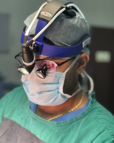 "Dr Bharat Agarwal, best plastic surgeon in Udaipur, performing advanced microsurgery and nerve repair surgery"