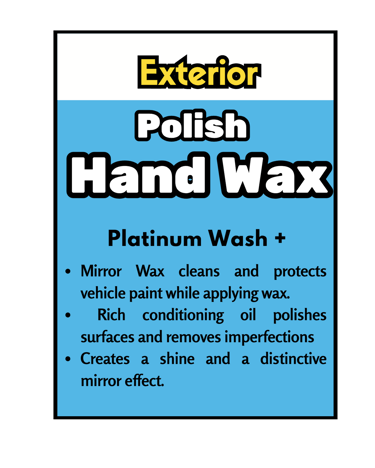 Cleans, protects with mirror wax, polishes, removes imperfections, creates mirror effect.