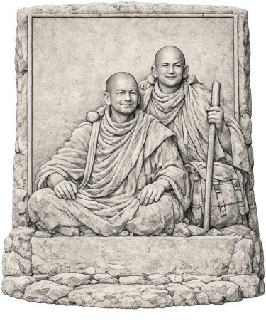 walkforpeace MONKS STATUE