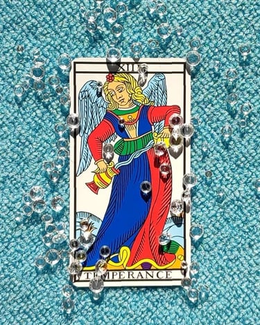 carte, tempérance, tarot