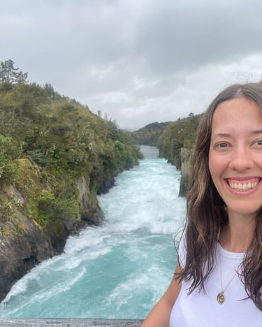 Mar en Huka Falls, Taupo