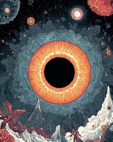 a black hole in a dark room with a black hole in the middle