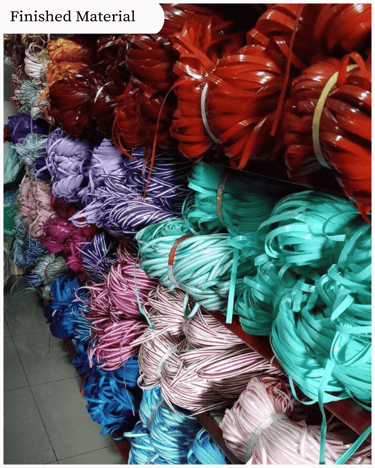 Bahan plastik daur ulang berwarna untuk pembuatan tas anyaman handmade Craftvitas Indonesia