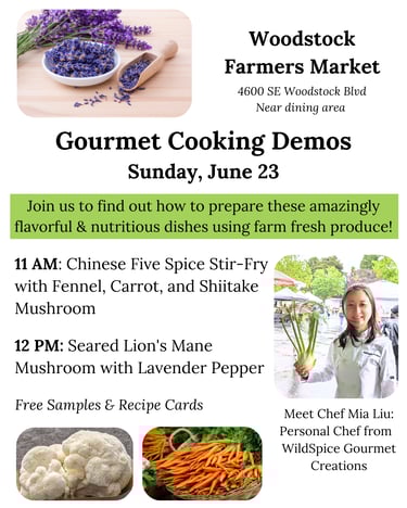 Cooking Demos, Gourmet Food Events around Portland - Woodstock. Gluten-free dairy-free personal chef