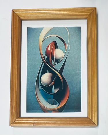 Oleo print  Wall Art . Modern Wood  Wall Art., this product is manufactured to order.