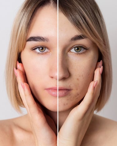 microneedling before and after removed scars