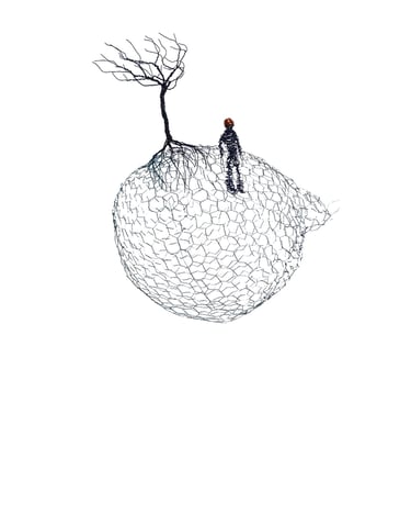Lustre le petit prince sculpture Wilfrid Bricourt