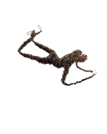 Le lecteur sculpture fil de fer Wilfrid Bricourt