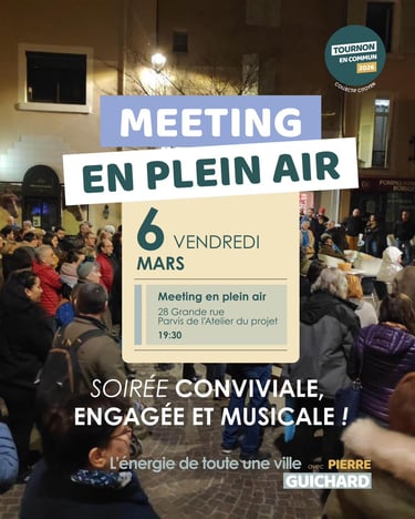 MEETING EN PLEIN AIR – Vendredi 6 mars à 19h30