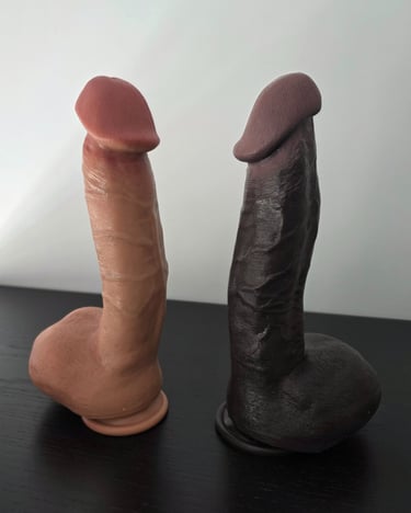 Big Black Mamba and Big Balls Hammer Dildo from Qutoys