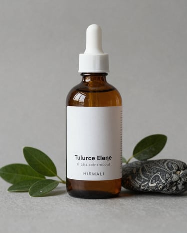 A serene workspace with aromatherapy items and a journal open for reflection.