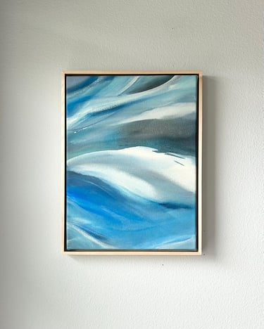 abstract painting by Anya Baboyedova inspired by natural landscapes