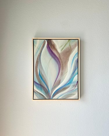 abstract painting by Anya Baboyedova inspired by natural landscapes