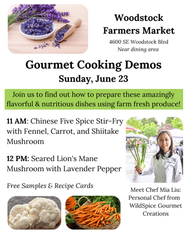Cooking Demos, Gourmet Food Events around Portland - Woodstock. Gluten-free dairy-free personal chef
