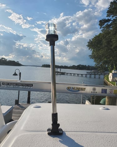 Boat in Broad Bay, Virginia Beach, electrical repair of boat