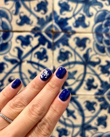 My nails matching the tiles