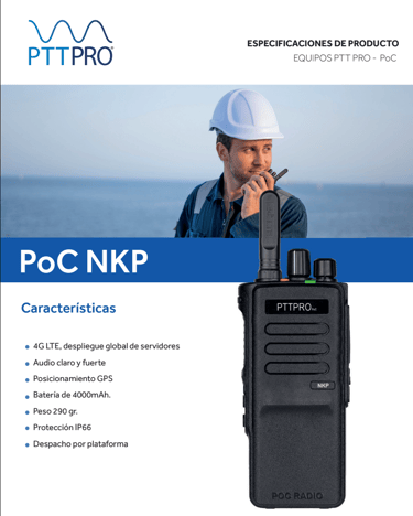 Descargar Ficha Técnica del Radio PoC NKP de PTTPRO