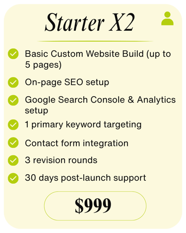 Starter X2 Innovaytix web design and SEO package