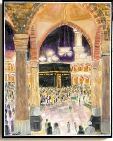 Kaaba during Hajj at night