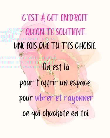 seance de coeur a coeur on te soutient une fois que tu t'es choisie