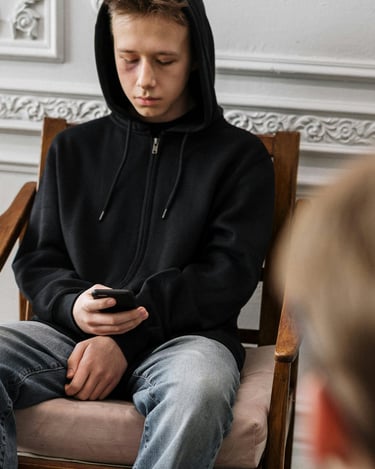 A teenager in therapy