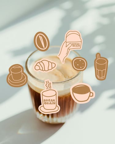 Identité visuelle - Break the grain - coffee par Soleado studio