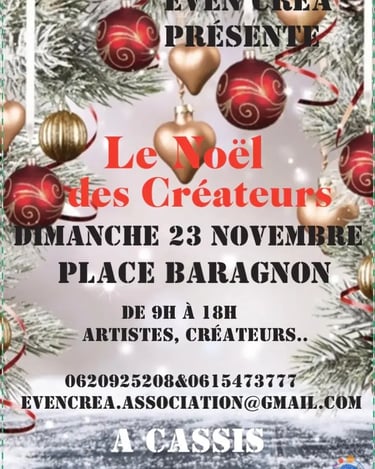 Affiche Marché Noël Cassis le 23/11/2025