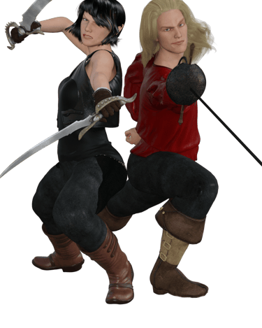 Cilla and Grover, characters from the Heroes, Inc. Series