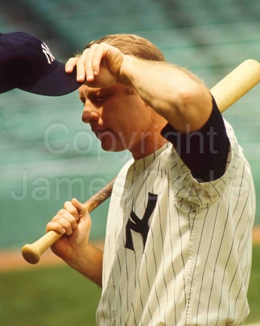Mickey Mantle at Yankee Stadium in New York City in 1965 by James Drake for Sports Illustrated