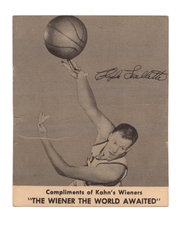 1957-58 Kahn's Wieners Basketball Card Clyde Lovellette