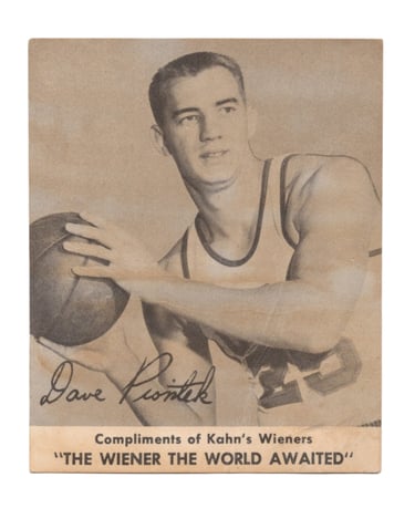 1957-58 Kahn's Wieners Basketball Card Dave Piontek