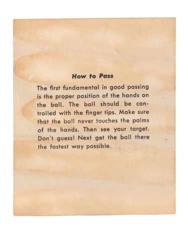 1957-58 Kahn's Wieners Basketball Card George King (back)
