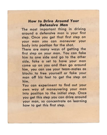 1957-58 Kahn's Wieners Basketball Card Jack Twyman (back)